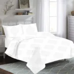 Lenjerie De Pat Deluxe Pucioasa Lorena Alb Bumbac 100%