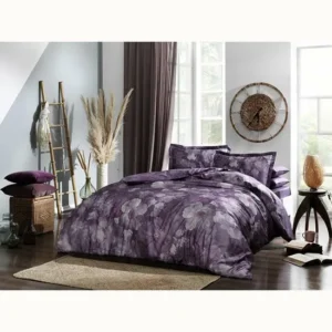 Lenjerie de pat Boheme mov Digital TAC (Bumbac Satinat DELUXE)