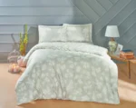 Lenjerie De Pat Peggy TAC Bumbac Satinat DELUXE 100% Natural Antisifonare Design Modern