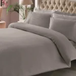 Lenjerie de Pat Stripe Antracit Premium TAC Damasc Dublu Satinat Deluxe 100% Bumbac Mercelizat