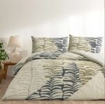 Lenjerie De Pat Ella Bej TAC Bumbac Ranforce Antisifonare Design Modern