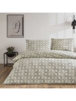 Lenjerie de Pat Galen Gri TAC Antisifonare Premium Bumbac Ranforce