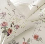 Lenjerie de Pat Kiara Ecru TAC Bumbac Ranforce Antisifonare Design Modern - imagine 2