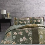 Lenjerie de Pat Lavinia TAC Bumbac Satinat DELUXE 100% Natural Antisifonare Design Modern