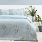 Lenjerie de Pat Lililan TAC Organic Bumbac Satinat Deluxe 100% Mercelizat Antisifonare 220 TC