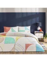Lenjerie de Pat Luvina Turcoaz TAC cu elastic - Design Modern Antisifonare Premium