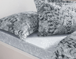 Lenjerie De Pat Orniva Gri TAC Deluxe 100% Bumbac Satinat 230x260 cm - imagine 2