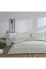 Lenjerie De Pat Salvoria Gri Deluxe 100% Bumbac Satinat TAC 230x260 cm
