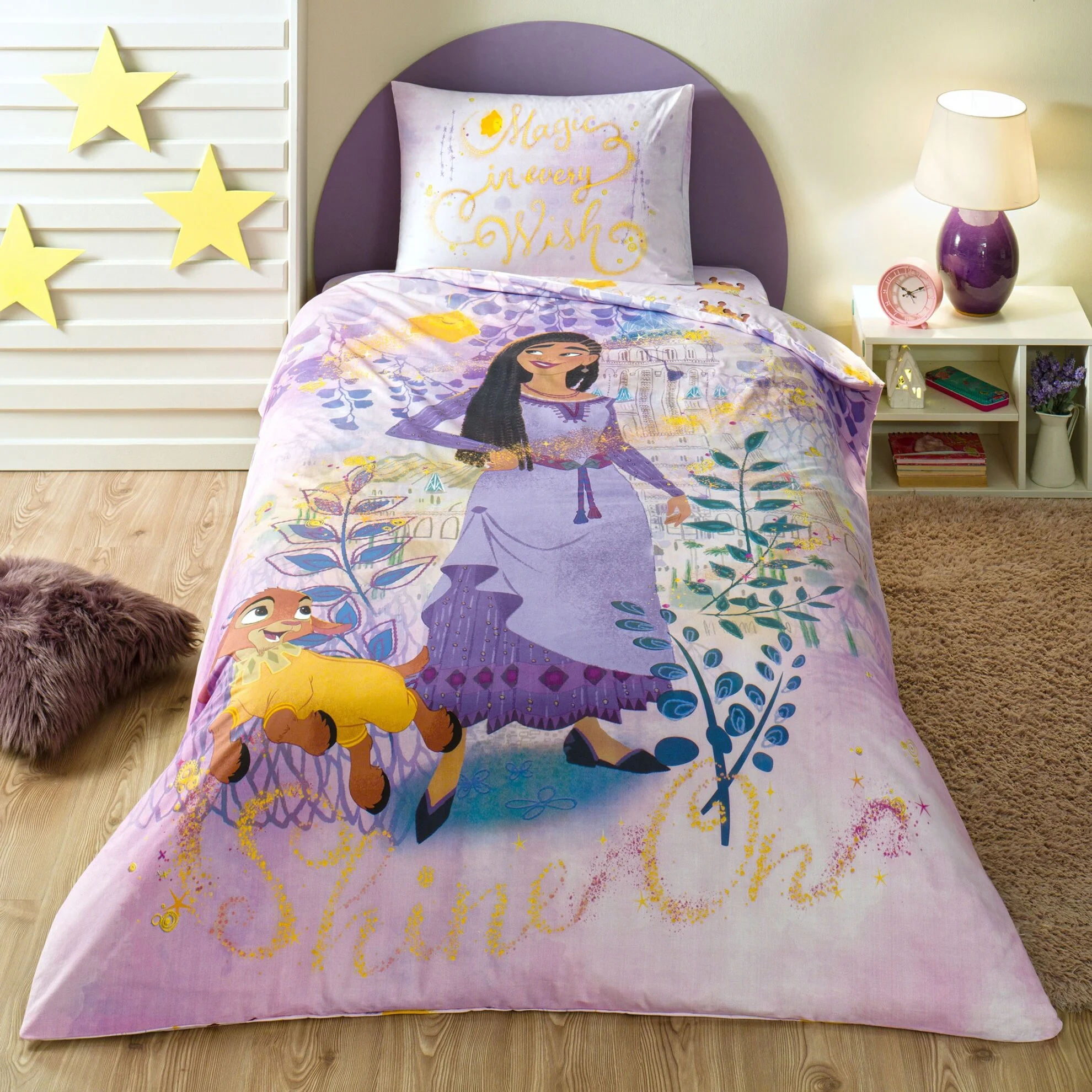 lenjerie-de-pat-wish-dorinta-tac-cu-elastic-disney-bumbac-ranforce Lenjerie de Pat Wish Dorinta TAC Elastic Disney Bumbac Ranforce - imagine 1