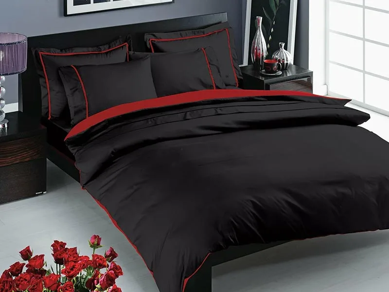 lenjerie-prestige-negru-satin-deluxe-tac-jpg Lenjerie de Pat Prestige Negru TAC Bumbac Dublu Satinat DELUXE 300 TC - imagine 1