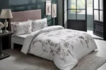 Lenjerie De Pat Liara Gri TAC Bumbac Satinat Deluxe 100% Mercelizat