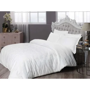 Lenjerie de pat Brinley alb TAC (Damasc dublu satinat DELUXE)