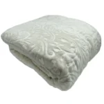 Pătură Embosată Cocolino Ecru Floral 200x220cm – Confort și Eleganță - imagine 2