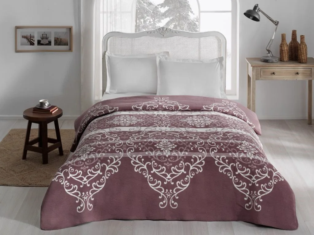 patura-tac-bumbac-grand-gul-jpg Patura pentru Pat Grand Lila TAC 200 x 220 cm Bumbac Acril Rezistent - imagine 1