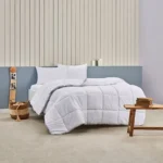Pilota King Size Relax cu Fir de Carbon TAC 215×235 cm Alb Antialergic