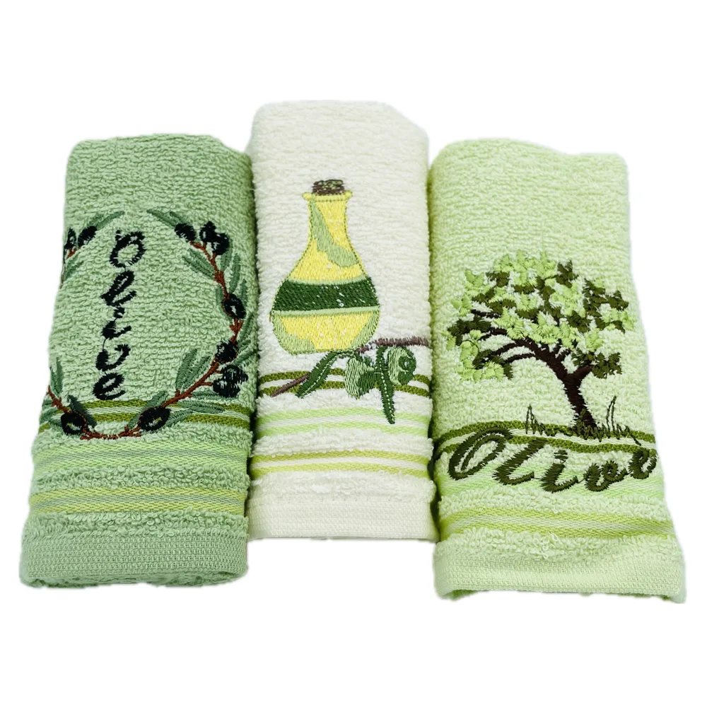 set-3-prosoape-bucatarie-olive1-gul-30x50cm-bumbac-2-jpg Set Prosoape Bucătărie Olive 1 Gul 30x50cm 100% Bumbac 3 Bucăți - imagine 1