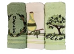 Set Prosoape Bucătărie Olive 1 Gul 30x50cm 100% Bumbac 3 Bucăți - imagine 3