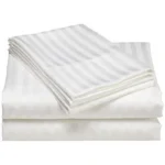 Set Lenjerie Pat Single Damasc Bumbac Hotel Dunga 2 cm - imagine 2