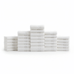 Set 45 Prosoape de Lux 70×130 cm, 650 g/m², 100% Bumbac Alb