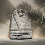 Halat Hotelier Frotir 100% Bumbac Pakistanez ,Cappuccino,Unisex – Calitate Premium-S-M - imagine 2