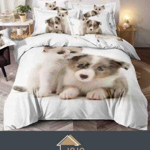 Lenjerie de Pat Finet – 4 piese, imprimare digitală 5D, pentru 1 persoană