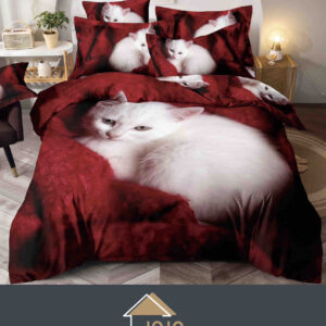 Lenjerie de Pat Finet – 4 piese, imprimare digitală 5D, pentru 1 persoană