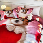 Lenjerie de Pat Finet, 6 piese, cu cearșaf cu elastic și imprimare digitală 5D