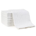 Set 60 Covorase baie 50x70cm bumbac pakistanez 850 gr/mp Greek Border - imagine 2