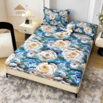 Husă de pat 3 piese 5D cu elastic 160×200+25 cm