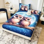 Husă de pat 3 piese 5D cu elastic 160×200+25 cm