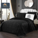 Set Cuvertura Catifea Luxury 220x240cm + 4 Fete Perna