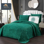 Set Cuvertura Catifea Luxury 220x240cm + 4 Fete Perna