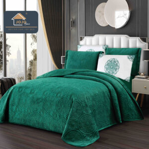 Set Cuvertura Catifea Luxury 220x240cm + 4 Fete Perna