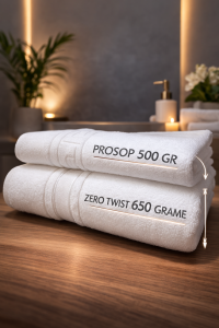 Prosop Ultra Pufos 50x90 cm 100% Bumbac Zero Twist 650 g/mp Alb