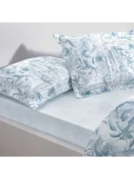 Lenjerie Pat Dubla Velora Albastru TAC – Bumbac Satinat - imagine 2