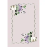 Față de Masă Digital Jacquard cu Lavanda 150x220 cm – Model Floral Elegant