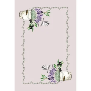 Față de Masă Digital Jacquard cu Lavanda 150x220 cm – Model Floral Elegant
