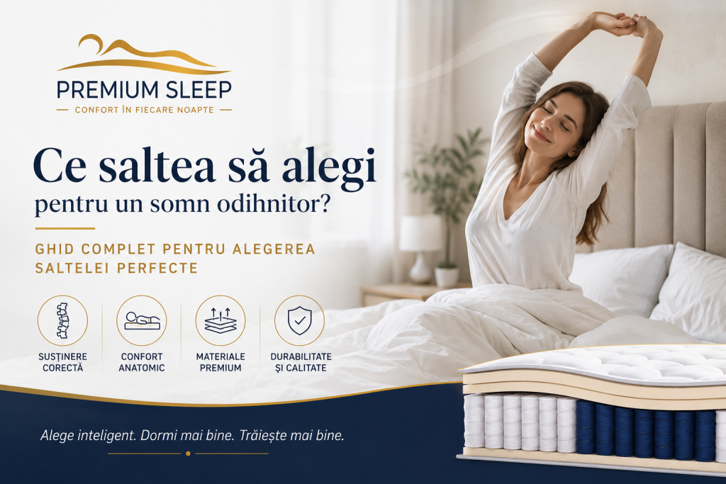Ce saltea să alegi pentru un somn odihnitor? Ghid complet pentru alegerea saltelei perfecte