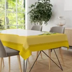 Față de Masă Digital Jacquard cu Lămâi 150x220 cm – Model Mediteranean, 100% Poliester, Elegantă și Rezistentă