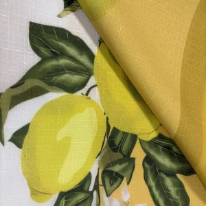 Față de Masă Digital Jacquard cu Lămâi 150x220 cm – Model Mediteranean, 100% Poliester, Elegantă și Rezistentă