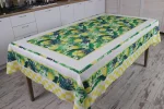 Față de Masă Digital Jacquard cu Lămâi 150x220 cm – Model Mediteranean, 100% Poliester, Elegantă și Rezistentă