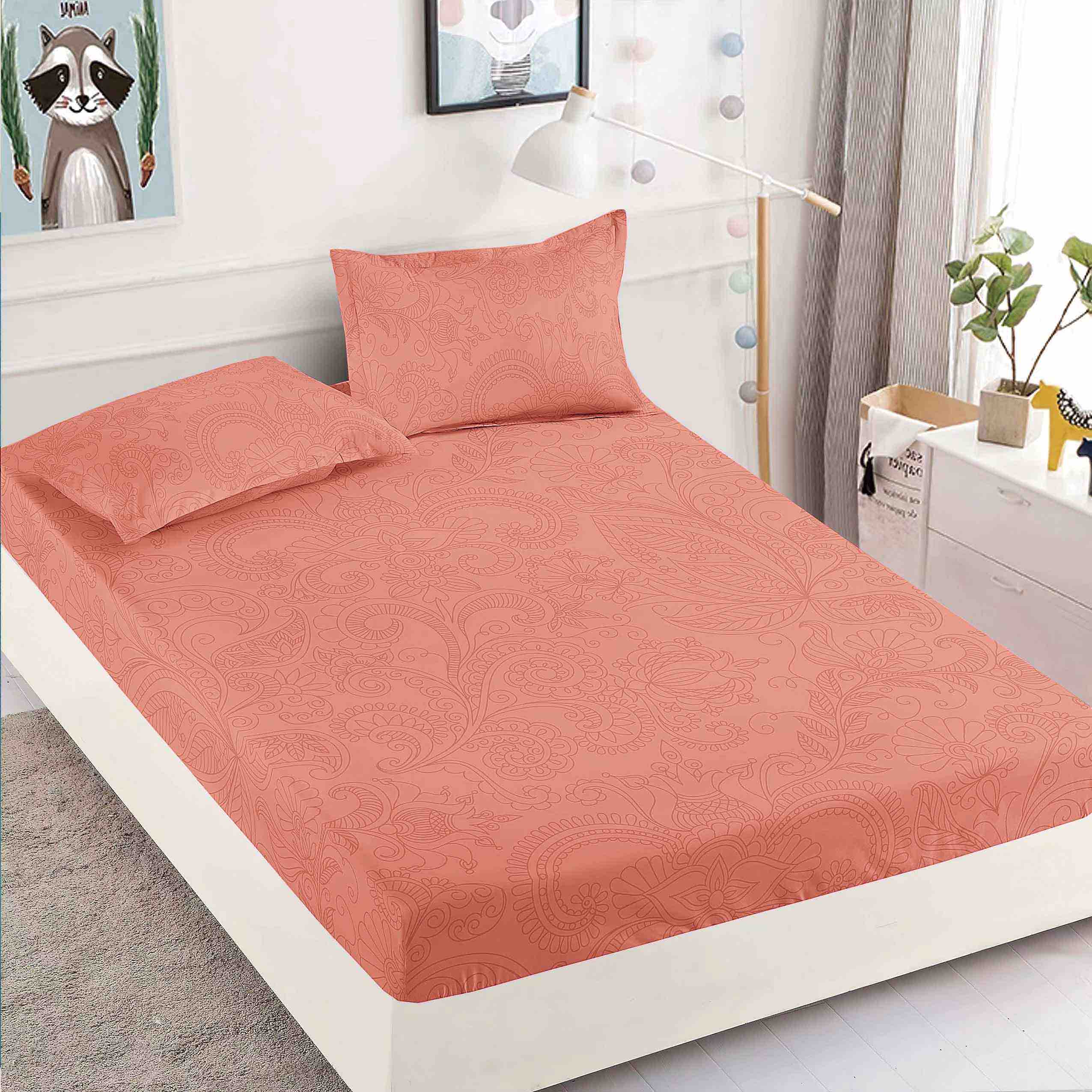 Husă de Pat 3 Piese cu Elastic, finet ,180x200 cm-JHPE49 Husă de Pat 3 Piese cu Elastic, finet ,180x200 cm-JHPE49