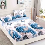 Husă de Pat 3 Piese – Finet Gros , Cearșaf cu Elastic 180×200+25 cm, 2 Fețe de Pernă 50×70