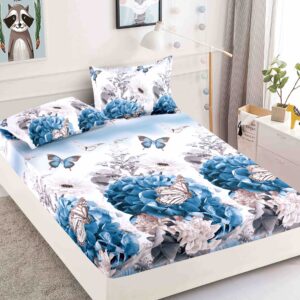 Husă de Pat 3 Piese – Finet Gros , Cearșaf cu Elastic 180×200+25 cm, 2 Fețe de Pernă 50×70