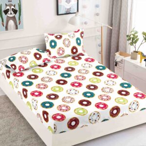 Husă de Pat 3 Piese – Finet Gros , Cearșaf cu Elastic 180×200+25 cm, 2 Fețe de Pernă 50×70