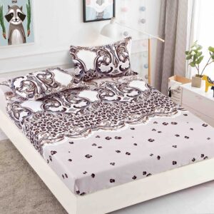 Husă de Pat 3 Piese – Finet Gros , Cearșaf cu Elastic 180×200+25 cm, 2 Fețe de Pernă 50×70