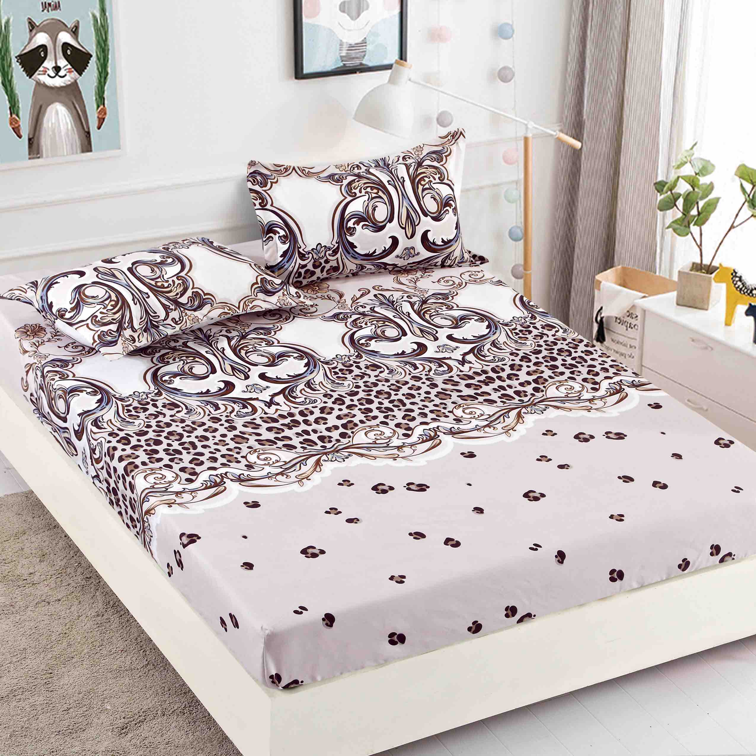 Husă de Pat 3 Piese – Finet Gros , Cearșaf cu Elastic 180×200+25 cm, 2 Fețe de Pernă 50×70 Husă de Pat 3 Piese – Finet Gros , Cearșaf cu Elastic 180×200+25 cm, 2 Fețe de Pernă 50×70