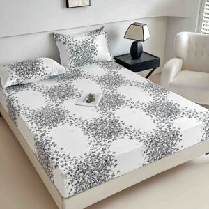 Husă de Pat 3 Piese – Finet Gros , Cearșaf cu Elastic 180×200+25 cm, 2 Fețe de Pernă 50×70