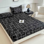 Husă de Pat 3 Piese – Finet Gros , Cearșaf cu Elastic 180×200+25 cm, 2 Fețe de Pernă 50×70
