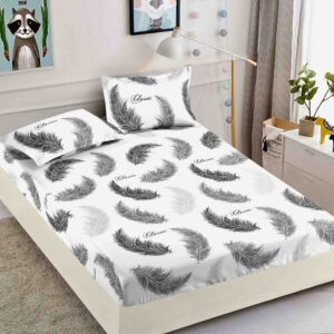 Husă de Pat 3 Piese – Finet Gros , Cearșaf cu Elastic 180×200+25 cm, 2 Fețe de Pernă 50×70